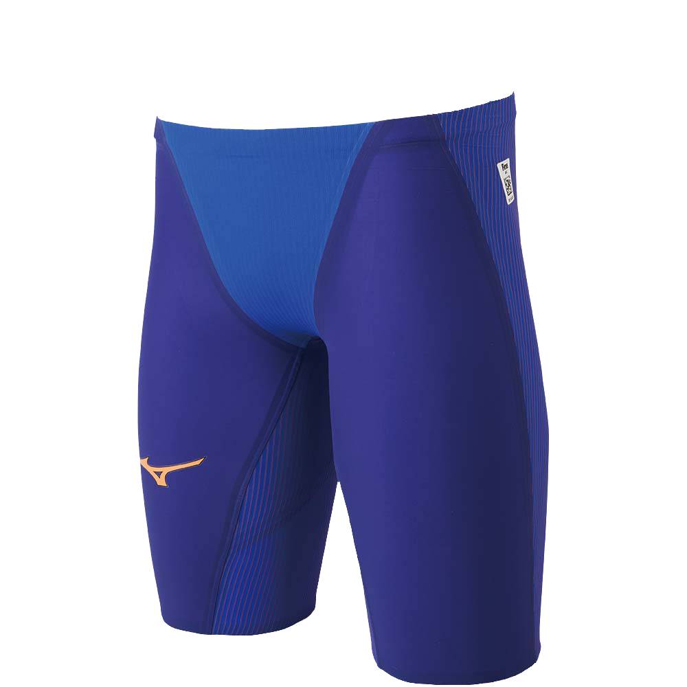 Mizuno Men's GX-Sonic IV Multi Racer Technical Swimsuit Blue/Orange (570006-ZHU)